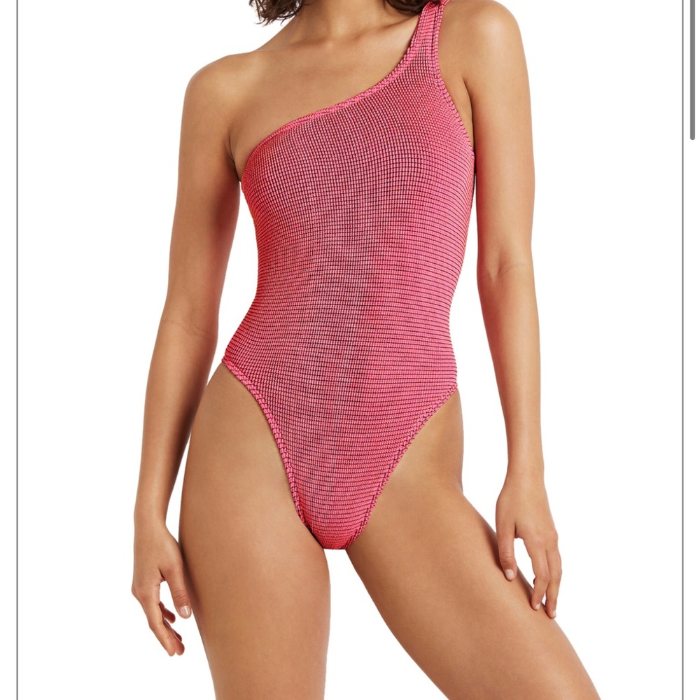 BOUND by Bond Eye Lux Waffle Hot Pink Swimsuit